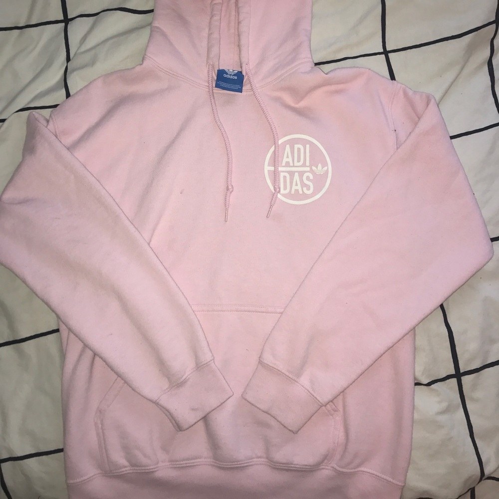 Pink Adidas Logo Hoodie